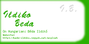 ildiko beda business card